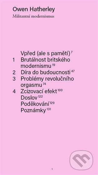 Kniha: Militantní modernismus (Owen Hatherley). UMPRUM, 2021