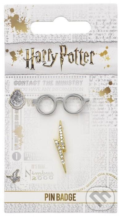 Levně Harry Potter: Odznak - Okuliare a jazva v tvare blesku