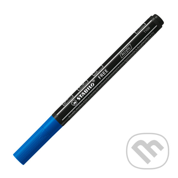 Levně STABILO FREE Acrylic - T100 Okrúhly hrot 1-2mm - tmavomodrá