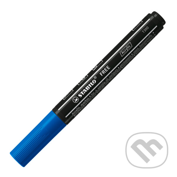 Levně STABILO FREE Acrylic - T300 Okrúhly hrot 2-3mm - tmavomodrá