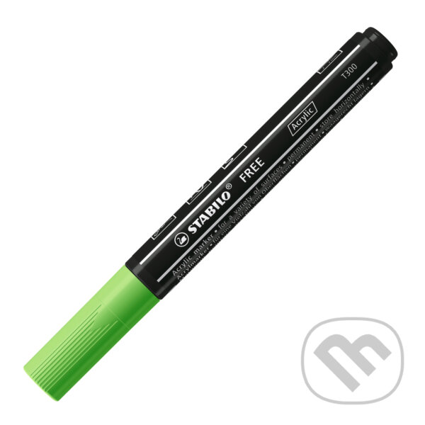 Levně STABILO FREE Acrylic - T300 Okrúhly hrot 2-3mm - svetlozelená