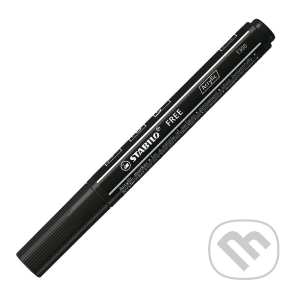 Levně STABILO FREE Acrylic - T300 Okrúhly hrot 2-3mm - čierna