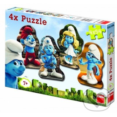 Puzzle: Šmolkovia 4 v 1 (Dino). Dino