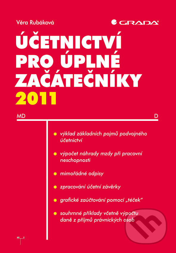 E-kniha: Účetnictví pro úplné začátečníky 2011 (Věra Rubáková). Grada, 2011