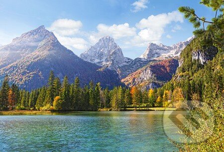 Puzzle: Mountain peaks over the lake (Castorland). Castorland