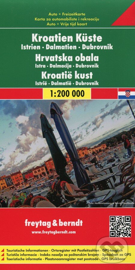 Levně Kroatien Küste 1:200 000 (Istrien, Dalmatien, Dubrovník)