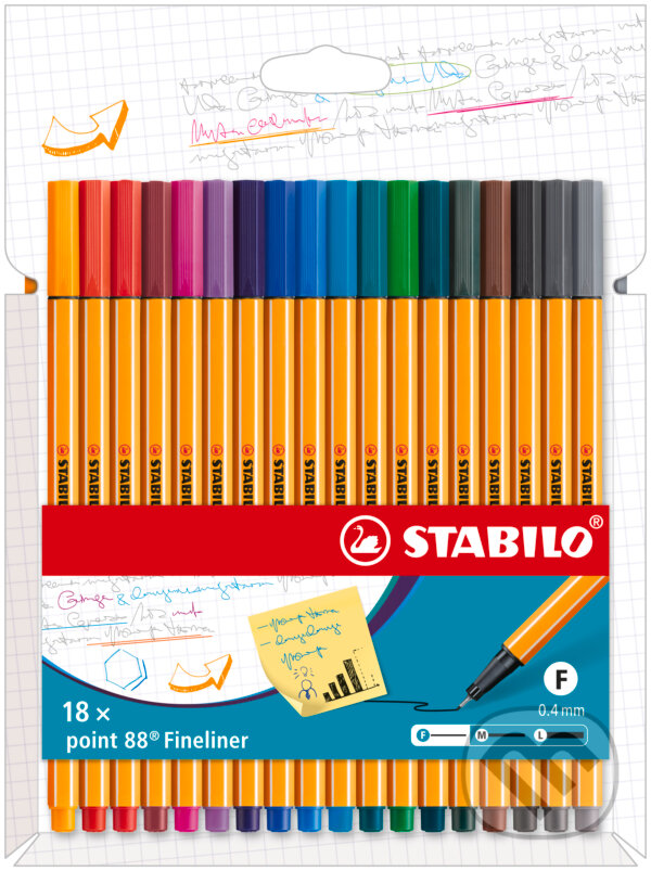 Levně Jemný liner - 18ks (Balenie s 18 rôznymi farbami)