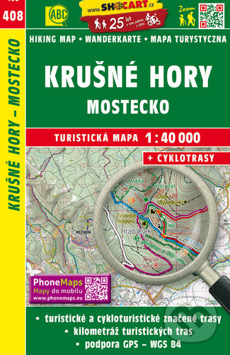 Levně Krušné hory, Mostecko 1:40 000