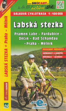 Levně Labská stezka, Pramen Labe - Bad Schandau - Praha - Mělník 1:100 000