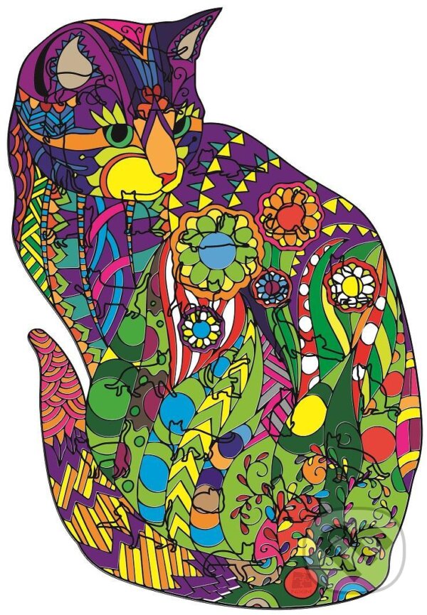 Levně Kočka (Mandala art puzzle) - puzzle z kategorie Umelecké