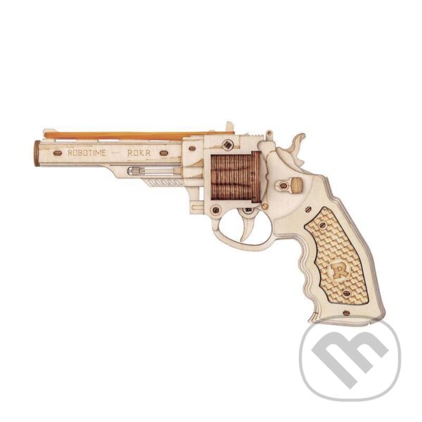 Levně Revolver mechanický (Dřevěné 3D puzzle) - puzzle z kategorie 3D puzzle