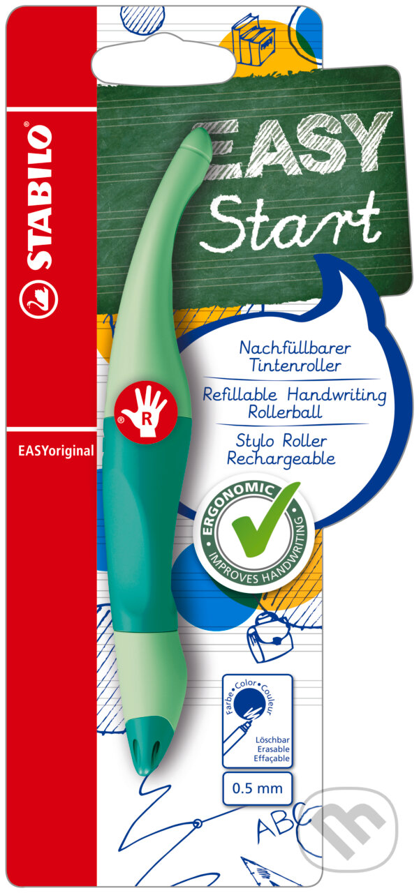 Levně Ergonomický roller pre pravákov - STABILO EASYoriginal Pastel psatelová zelená