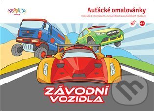 Levně Auťácké omalovánky – Závodní auta - kniha z kategorie Omaľovávanky