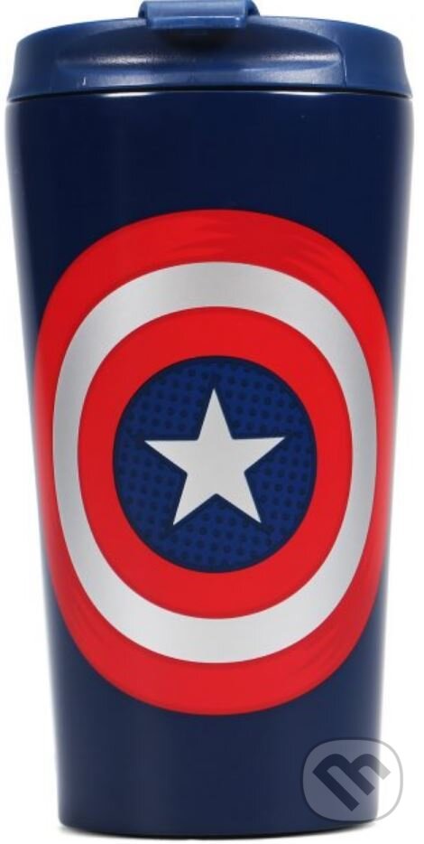 Levně Nerezový cestovný hrnček Marvel: Captain America