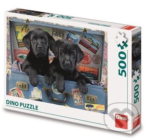 Levně Štěňata v kufru - puzzle z kategorie Zvieratá