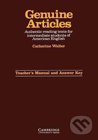 Genuine Articles Teacher´s Manual and Answer Key Cambridge University Press