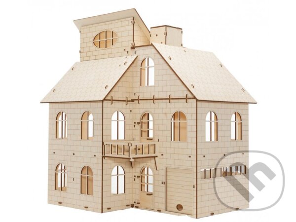 Levně Drevený domček pre bábiky s mechanickým výťahom - puzzle z kategorie 3D puzzle
