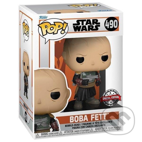 Levně Funko POP Star Wars The Mandalorian - Boba Fett w/o helmet (exclusive special edition)