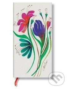 Levně Zápisník Paperblanks Wind Flowers (Slim linajkový)