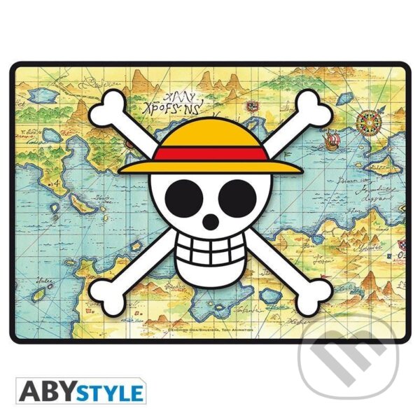 Levně ONE PIECE Herná podložka - Lebka s mapou
