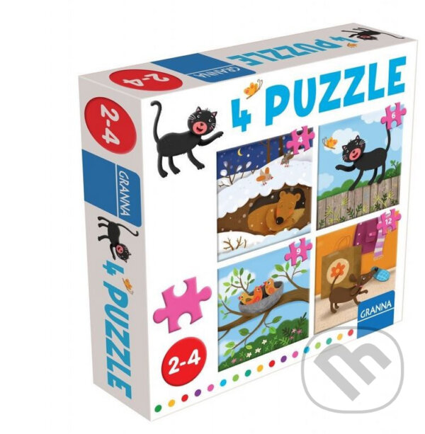 Levně 4 puzzle mačka - puzzle z kategorie Maxi dieliky
