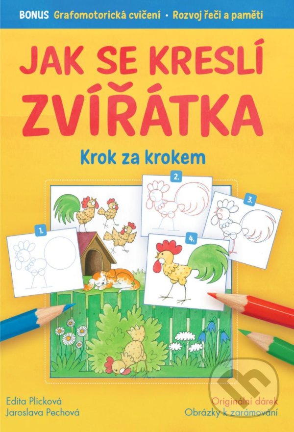Levně Jak se kreslí zvířátka krok za krokem - Jaroslava Pechová, Edita Plicková (Ilustrátor) - kniha z kategorie Naučné knihy