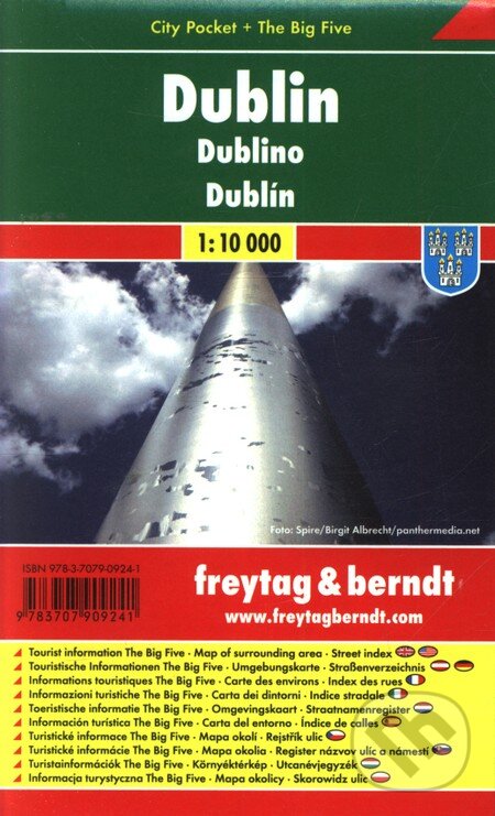 Levně Dublin 1: 10 000 (Mapa mesta-vrecková)