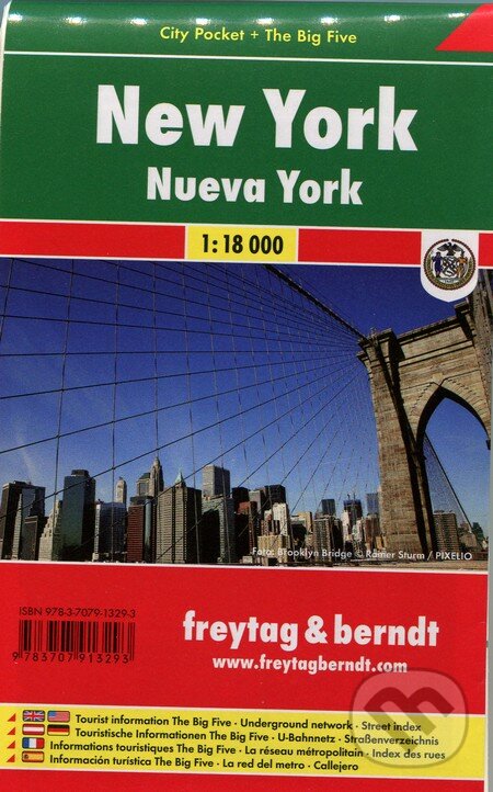 Levně New York 1:18 000 (Mapa mesta - vrecková)