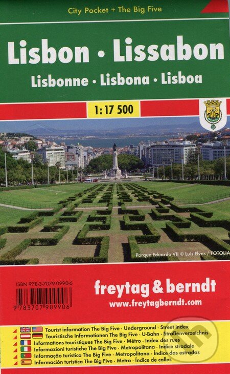 Levně Lisbon 1:17 5000 (Mapa mesta -vrecková)