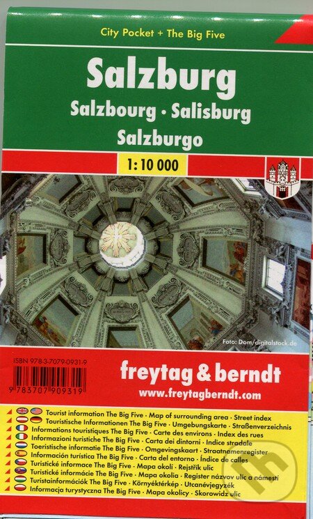 Levně Salzburg 1:10 000 (Mapa mesta - vrecková)