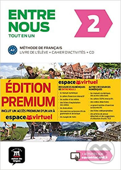 Levně Entre nous 2 A2 tout en un premium (Livre de l´éleve + cahier d´activités) - kniha z kategorie Jazykové učebnice a slovníky
