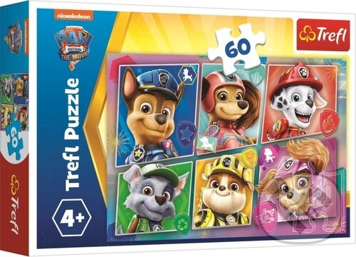Levně Tlapková patrola ve filmu: Přátelé připraveni k akci - puzzle z kategorie 15 – 60 dielikov