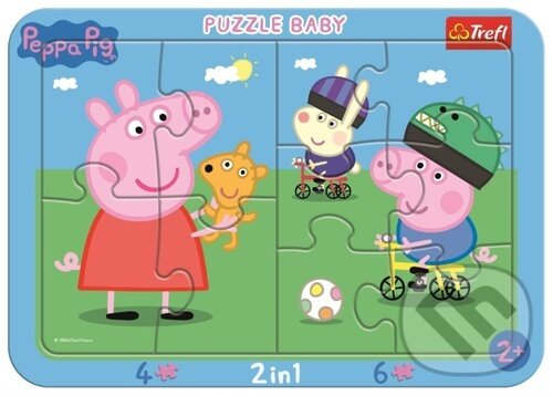 Levně Šťastné prasátko Peppa 2v1 - puzzle z kategorie Maxi dieliky