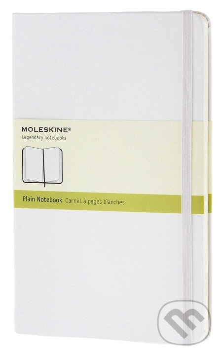 Moleskine – stredný čistý zápisník (pevná väzba) – biely - V, Moleskine