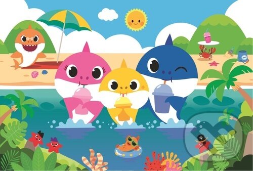 Levně Baby Shark s rodinou na dovolené (60 dílků) - puzzle z kategorie 15 – 60 dielikov