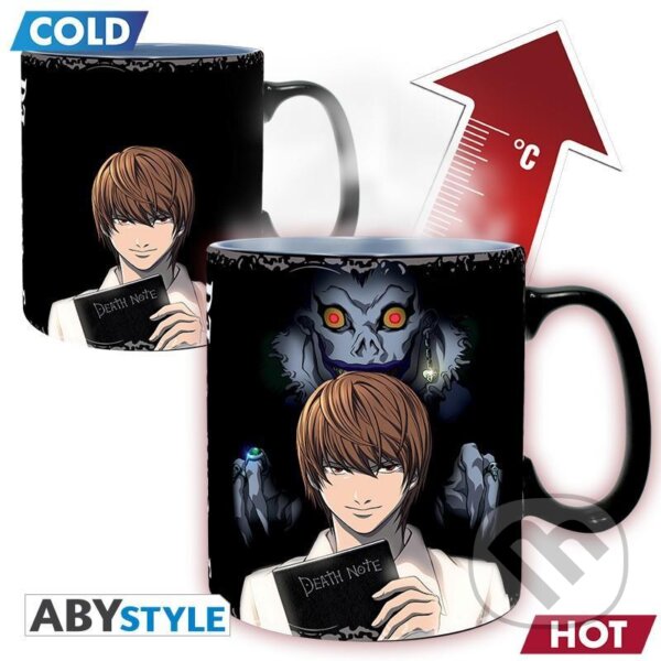 Levně Death Note meniaci sa keramický Hrnček - Kira & L (460 ml)