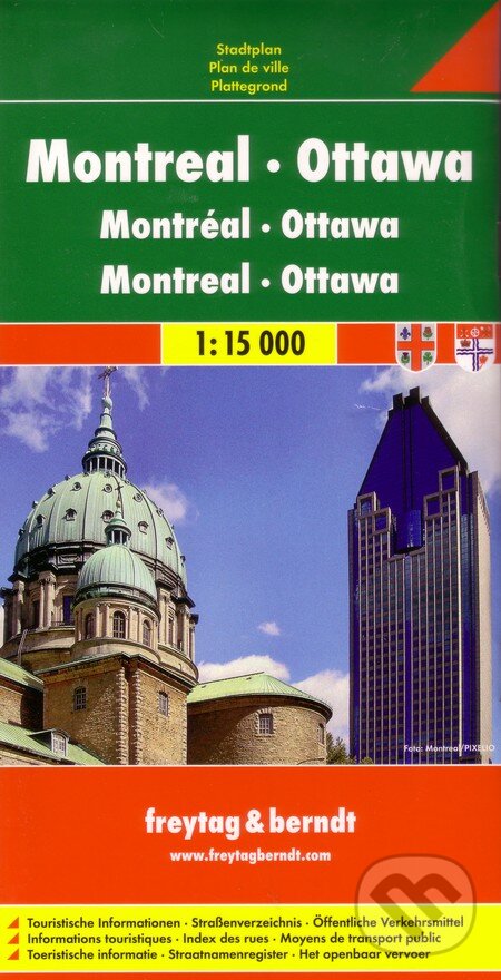 Levně Montreal, Ottawa 1:15 000 (Mapa mesta)