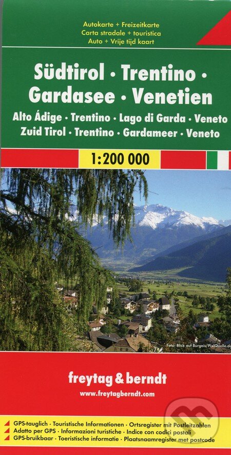 Levně Südtirol, Trentino, Gardasee, Venetien 1:200 000 (Automapa)