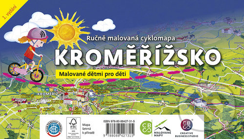 Levně Ručně malovaná cyklomapa - Kroměřížsko dětem (Malované dětmi pro děti) - kniha z kategorie Mapy
