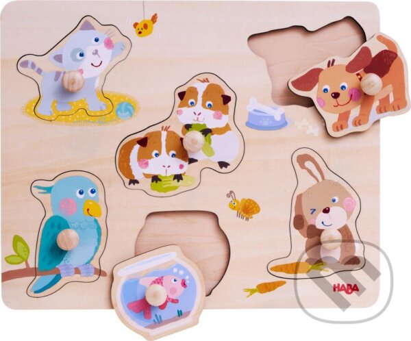 Levně Domáce zvieratá (Drevené vkladacie puzzle) - puzzle z kategorie Maxi dieliky