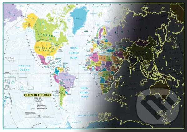 Svet - svietiaca mapa detská 1:44 mil., TATRAPLAN, 2022