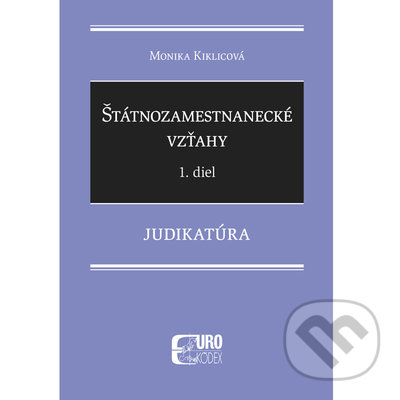 Kniha Štátnozamestnanecké vzťahy 1