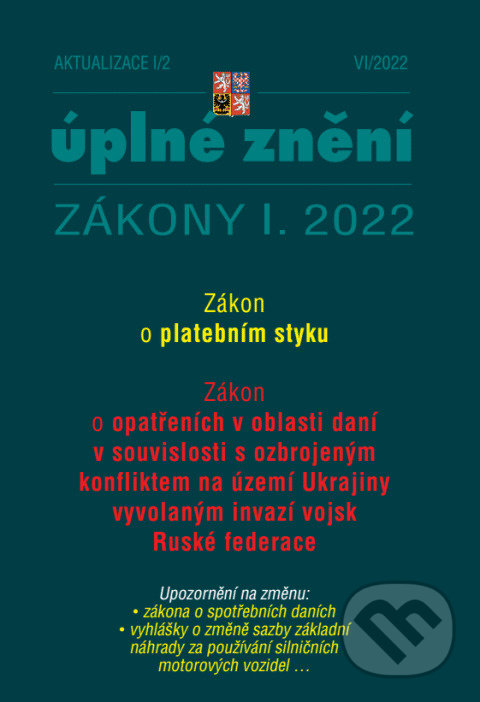 Levně Aktualizace I/2 / 2022 - O platebním styku