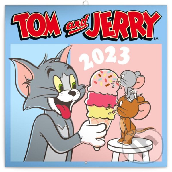 Poznámkový nástěnný kalendář Tom and Jerry 2023, Presco Group, 2022