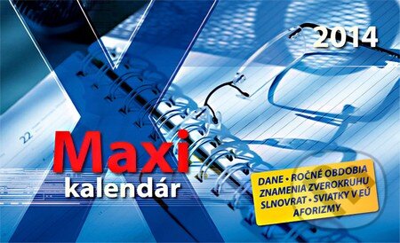 Maxi kalendár 2014 (stolový pracovný kalendár), Spektrum grafik, 2013