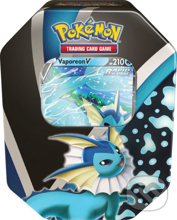 Spoločenská hra: Pokémon TCG: Vaporeon V - Eevee's Evolutions Tin (Pokemon). Pokemon, 2022