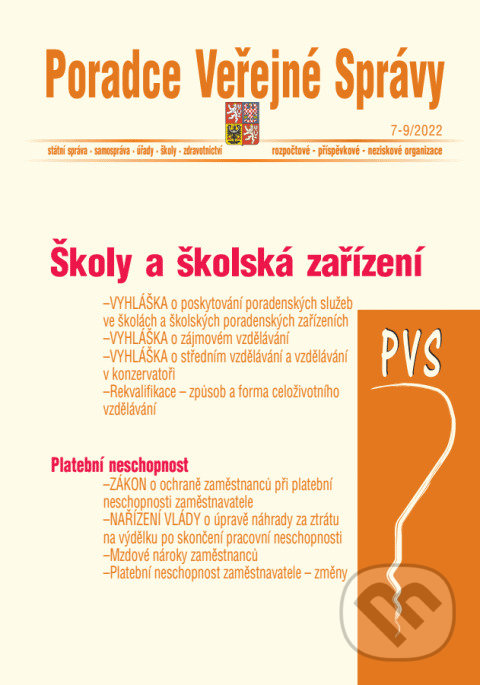Levně Poradce veřejné správy č. 7-9 / 2022 - Školy a školská zařízení