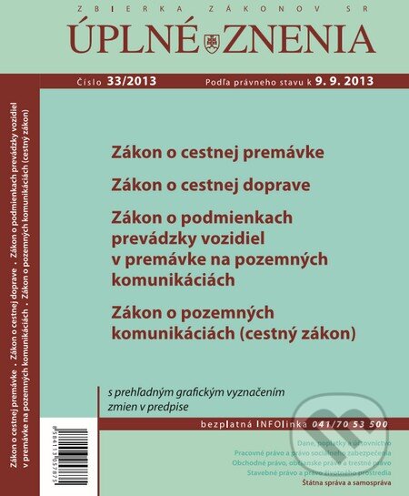Levně Úplné znenia 33/2013