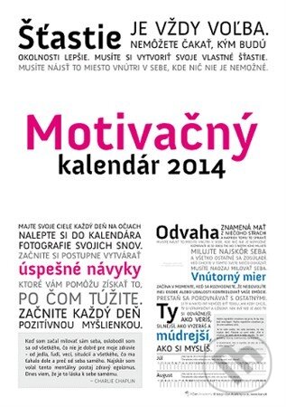 Motivačný kalendár 2014, I Can Academy, 2013