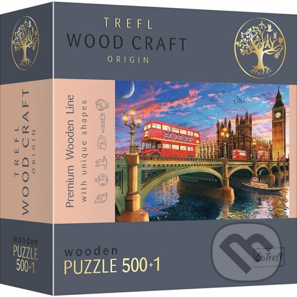 Levně Westminsterský palác, Big Ben, Londýn (Drevené puzzle) - puzzle z kategorie Mestá a stavby